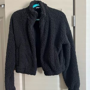 Garage cropped teddy jacket